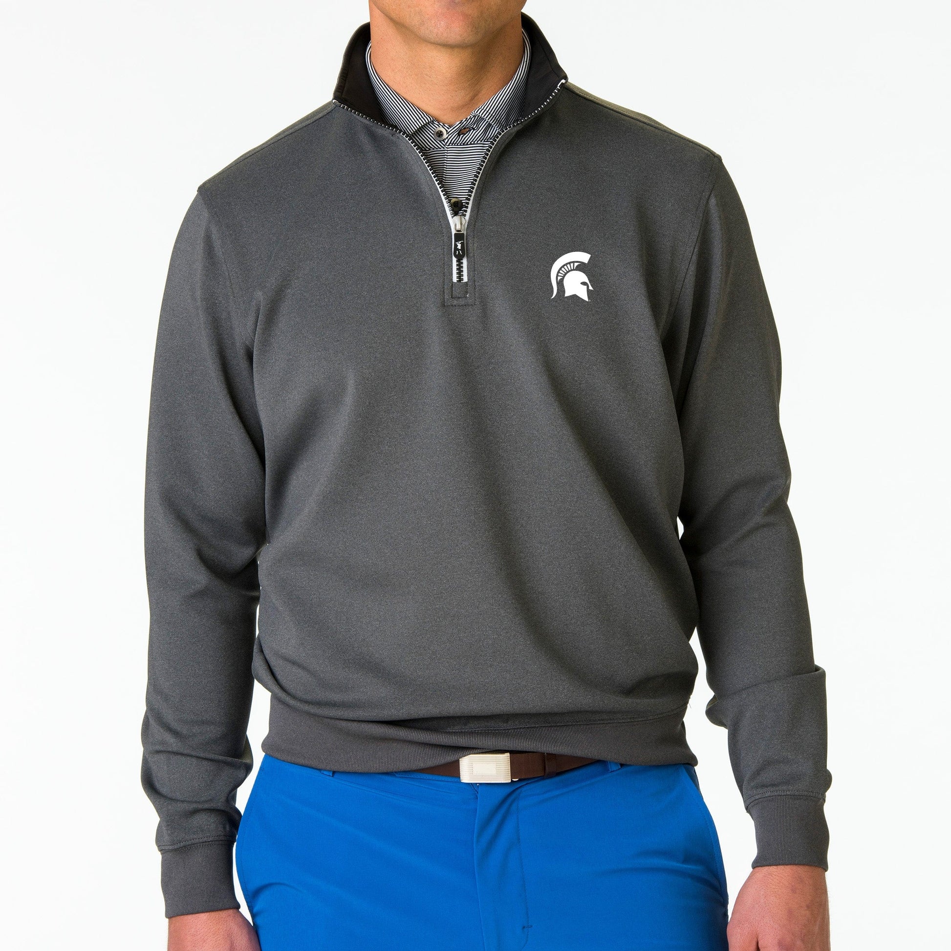 Michigan State | Caves Quarter Zip Pullover | Collegiate - Fairway & Greene