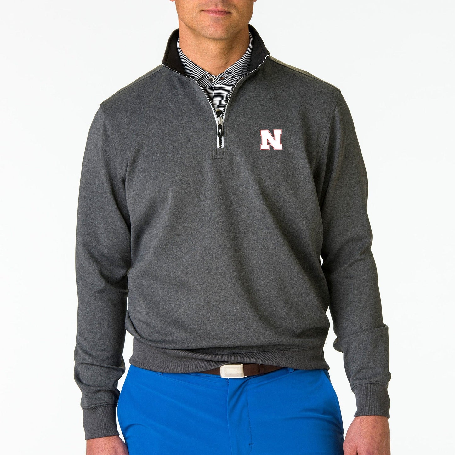 Nebraska | Caves Quarter Zip Pullover | Collegiate - Fairway & Greene