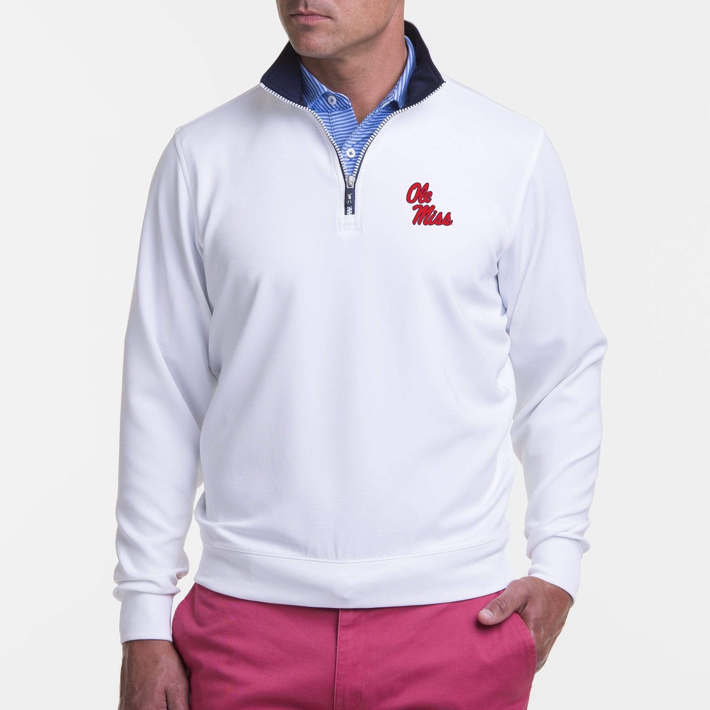 Ole Miss | Caves Quarter Zip Pullover | Collegiate - Fairway & Greene