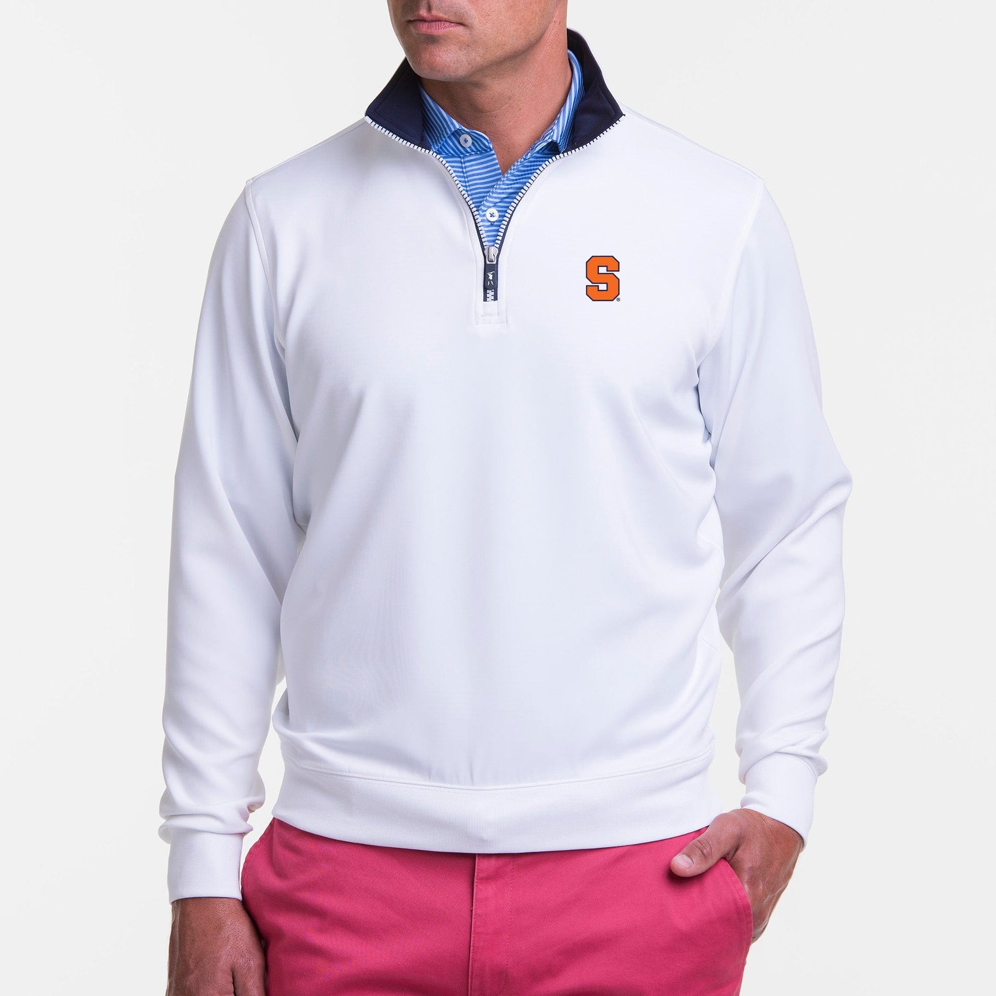 Syracuse | Caves Quarter Zip Pullover | Collegiate - Fairway & Greene