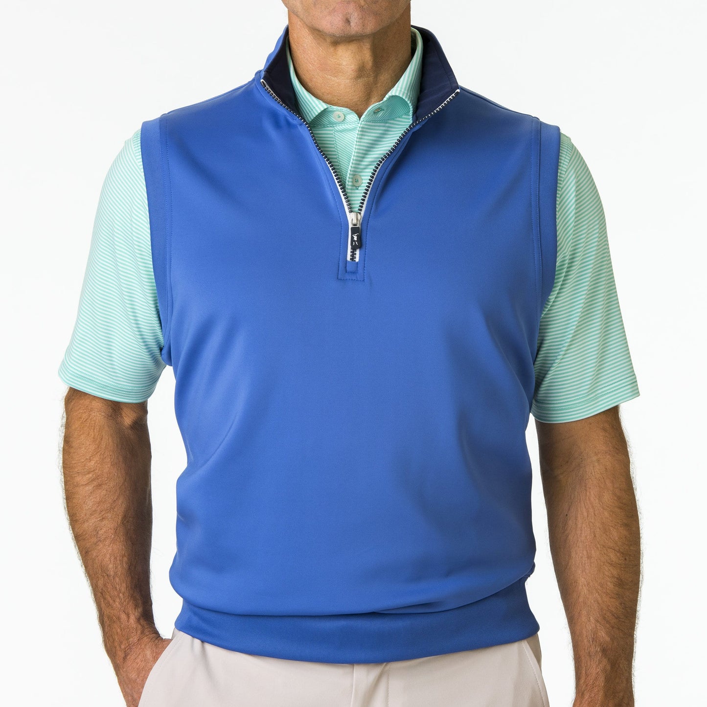 Caves Solid Quarter  Zip Vest - Fairway & Greene