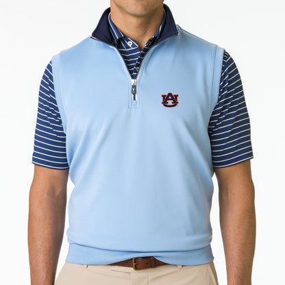 Auburn | Caves Solid Quarter Zip Vest | Collegiate - Fairway & Greene