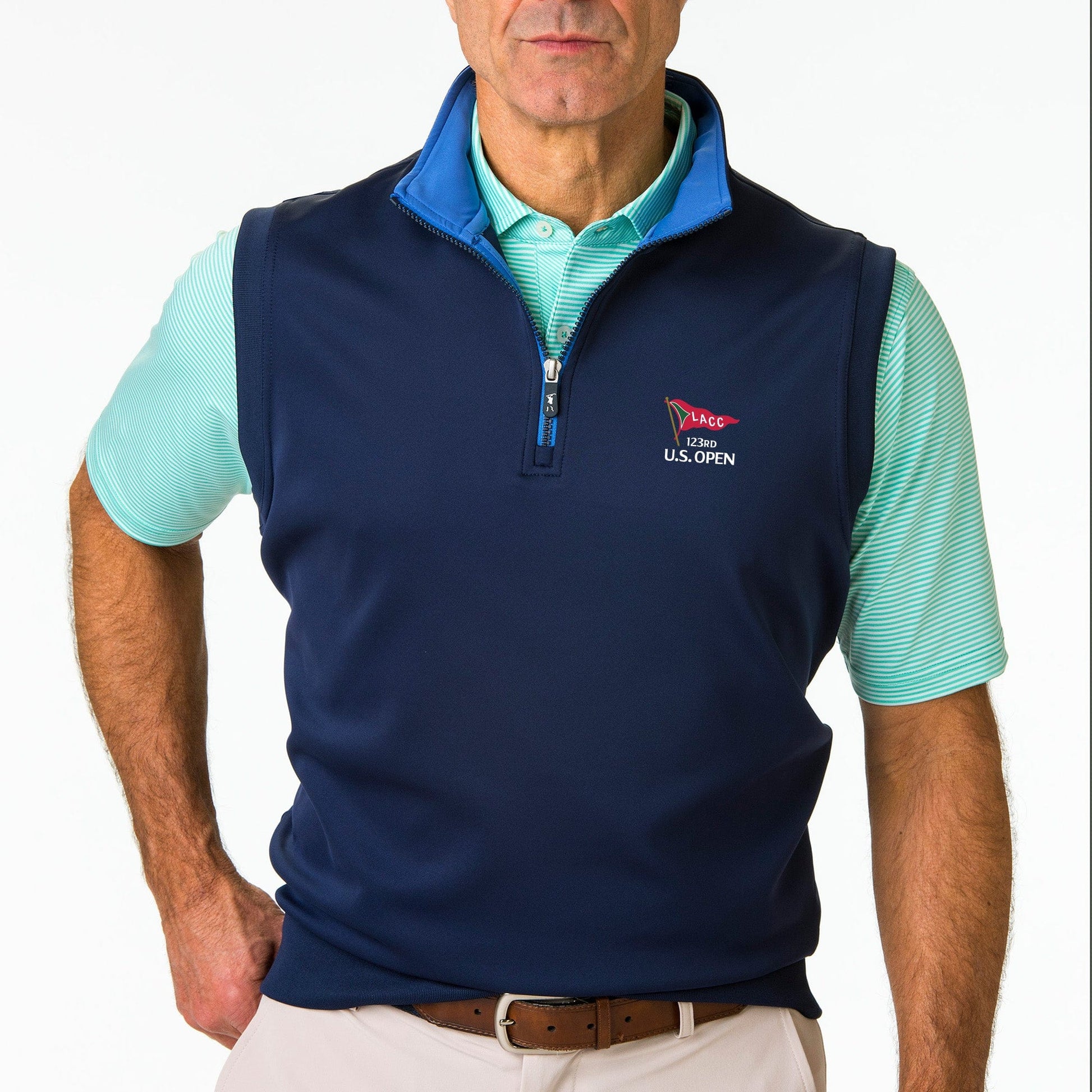 2023 US Open Caves Solid Quarter Zip Vest - Fairway & Greene