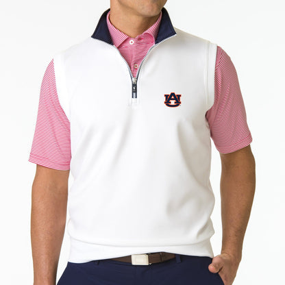 Auburn | Caves Solid Quarter Zip Vest | Collegiate - Fairway & Greene