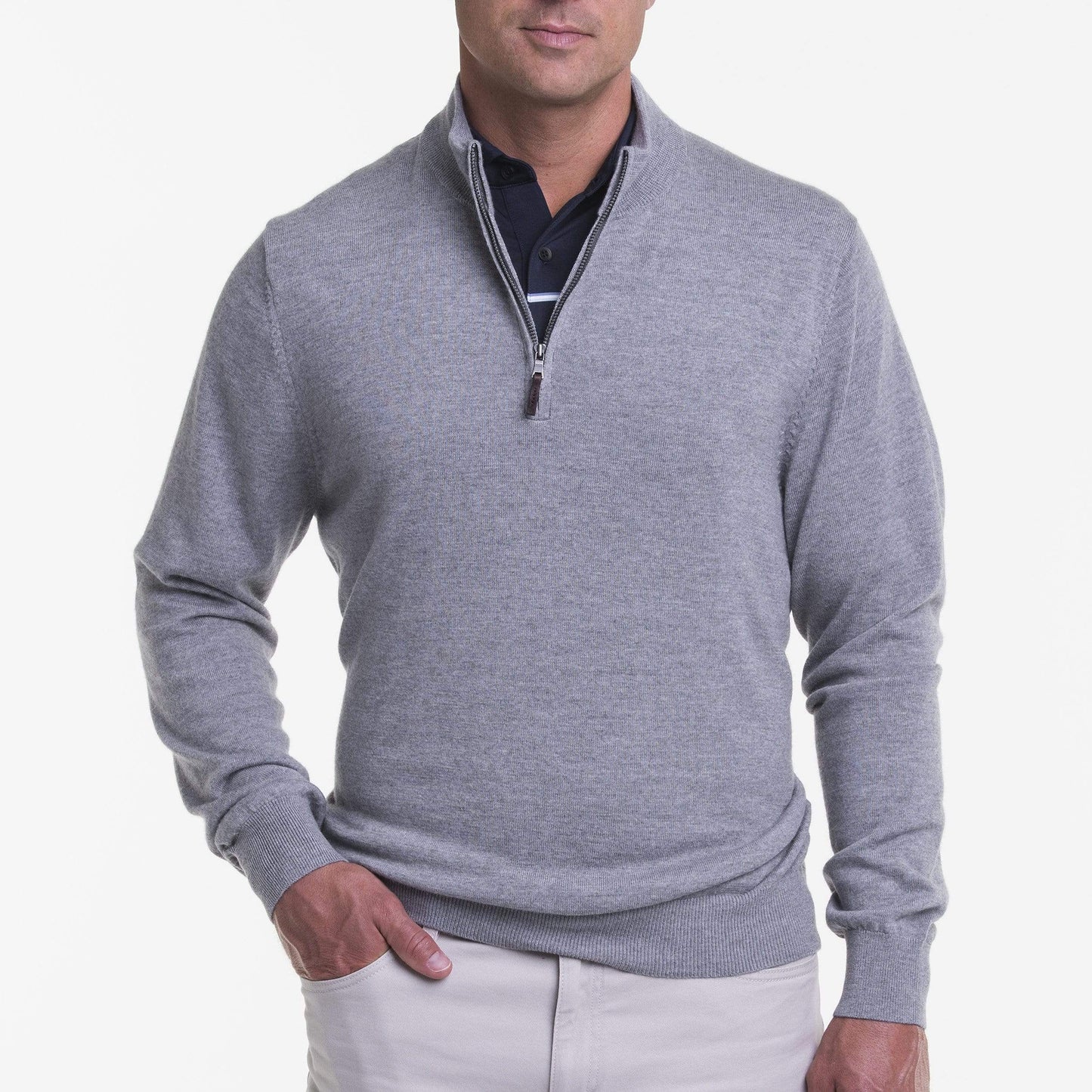 Baruffa Merino Quarter Zip Sweater