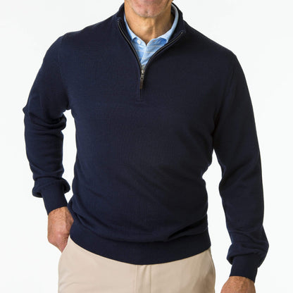 Baruffa Merino Quarter Zip Sweater - Fairway & Greene