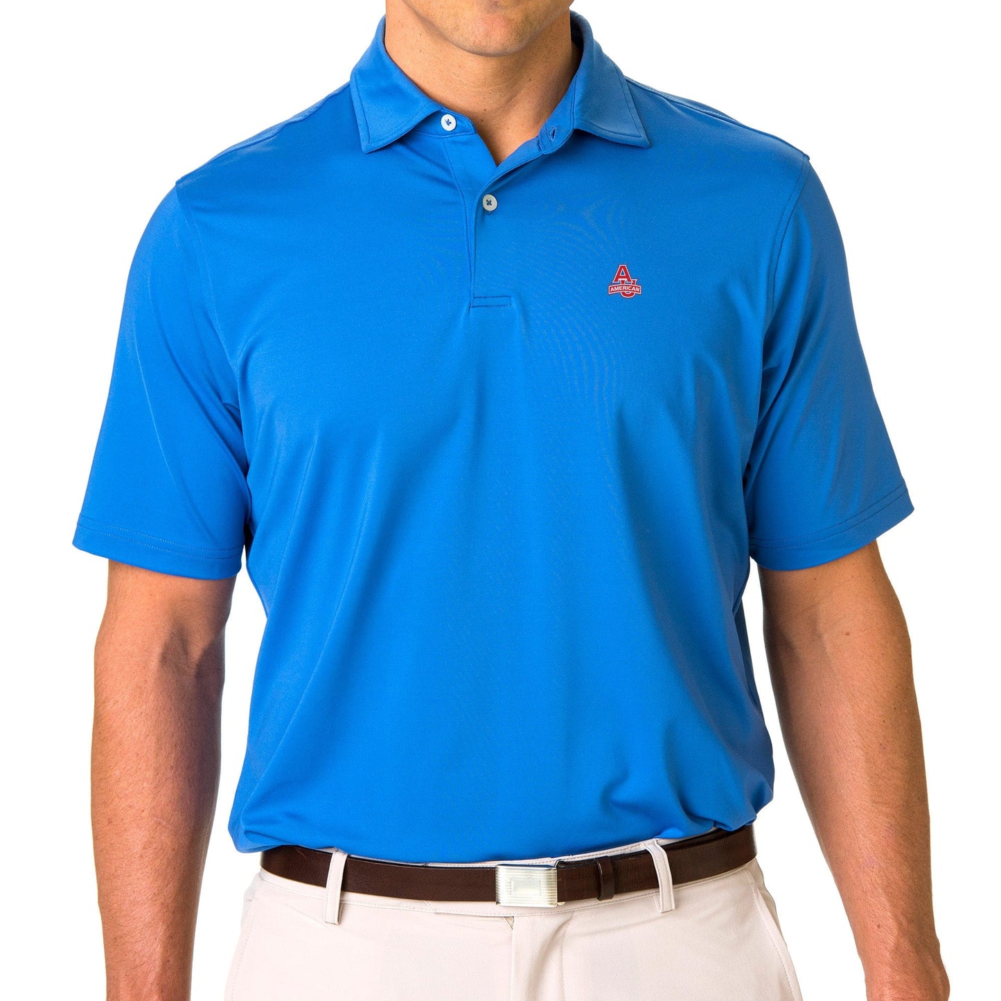 American University | USA Tournament Solid Tech Jersey Polo | Collegiate - Fairway & Greene