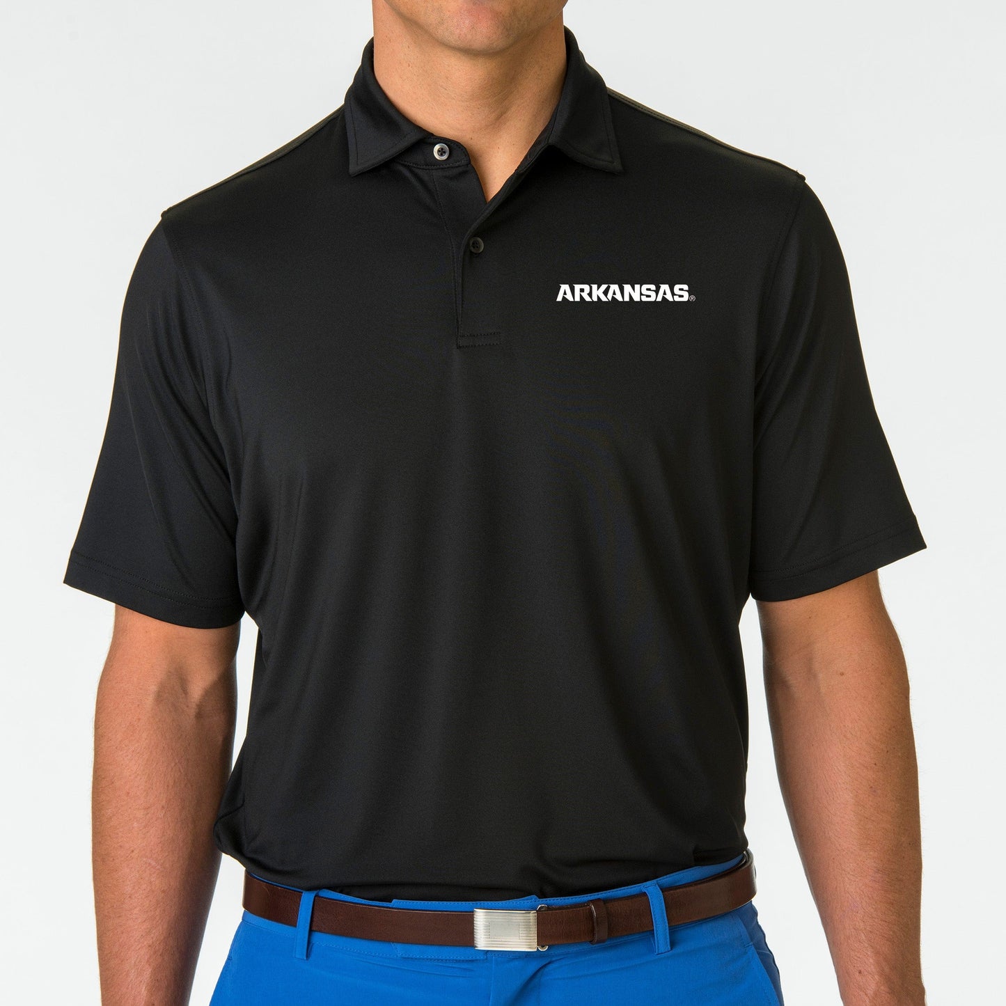 Arkansas | USA Tournament Solid Tech Jersey Polo | Collegiate - Fairway & Greene