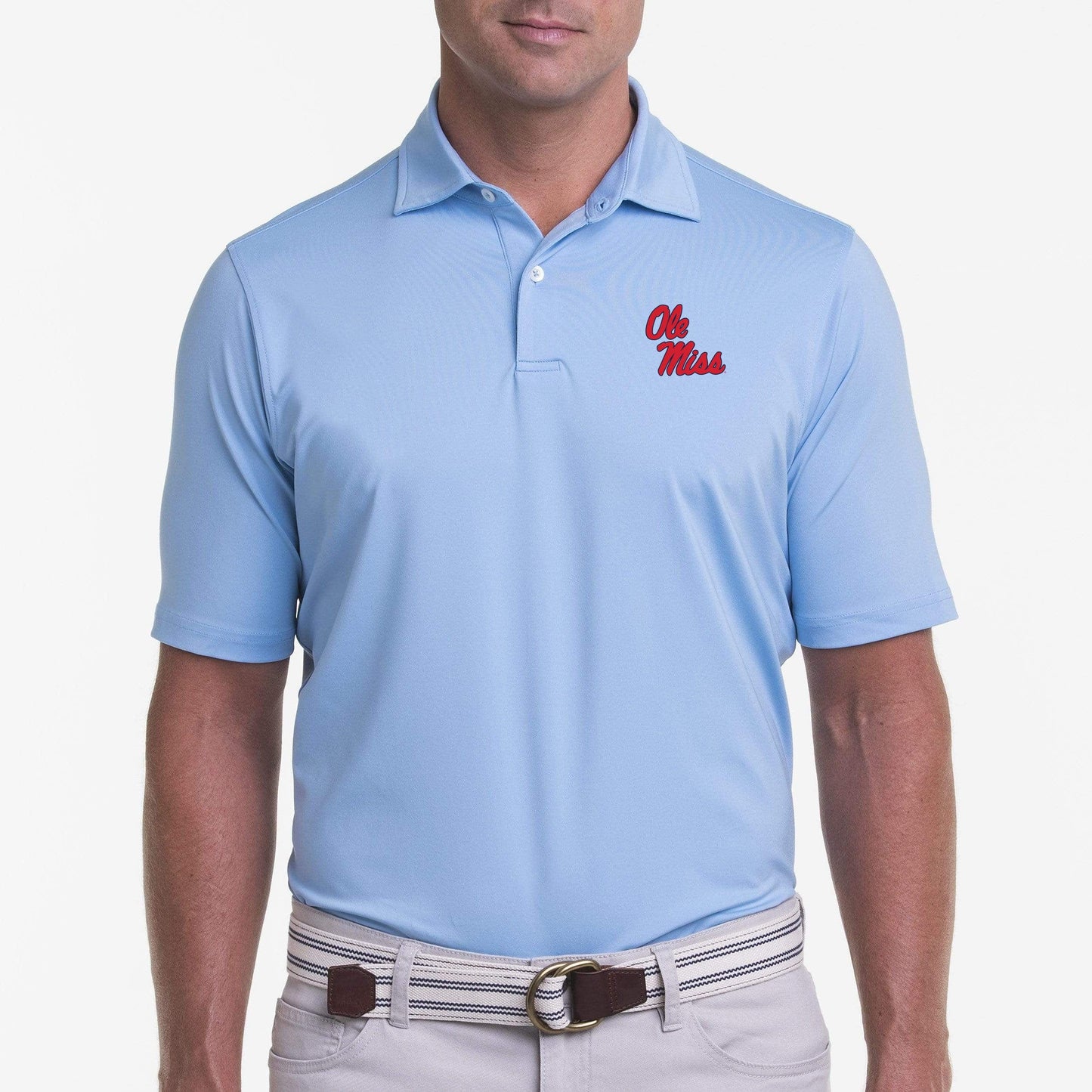 Ole Miss | USA Tournament Solid Tech Jersey Polo | Collegiate - Fairway & Greene