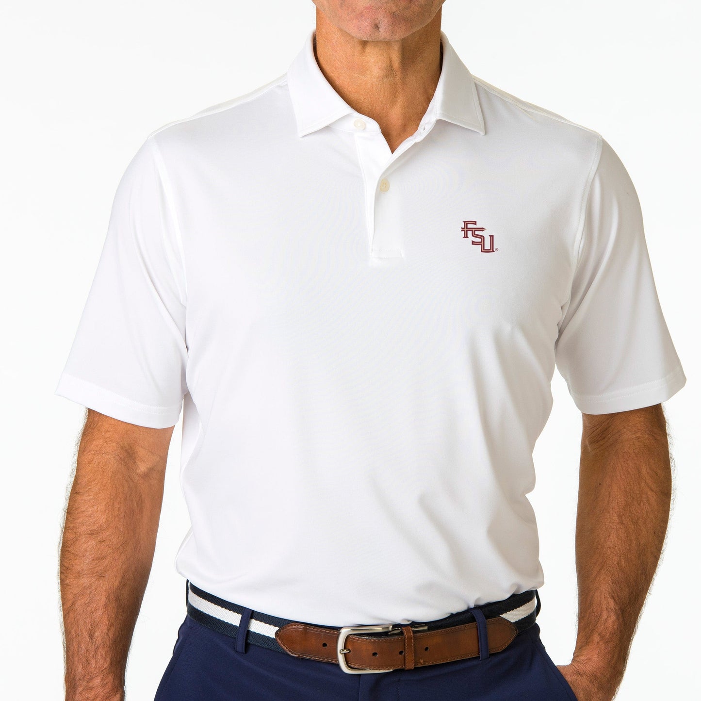 FSU | USA Tournament Solid Tech Jersey Polo | Collegiate - Fairway & Greene