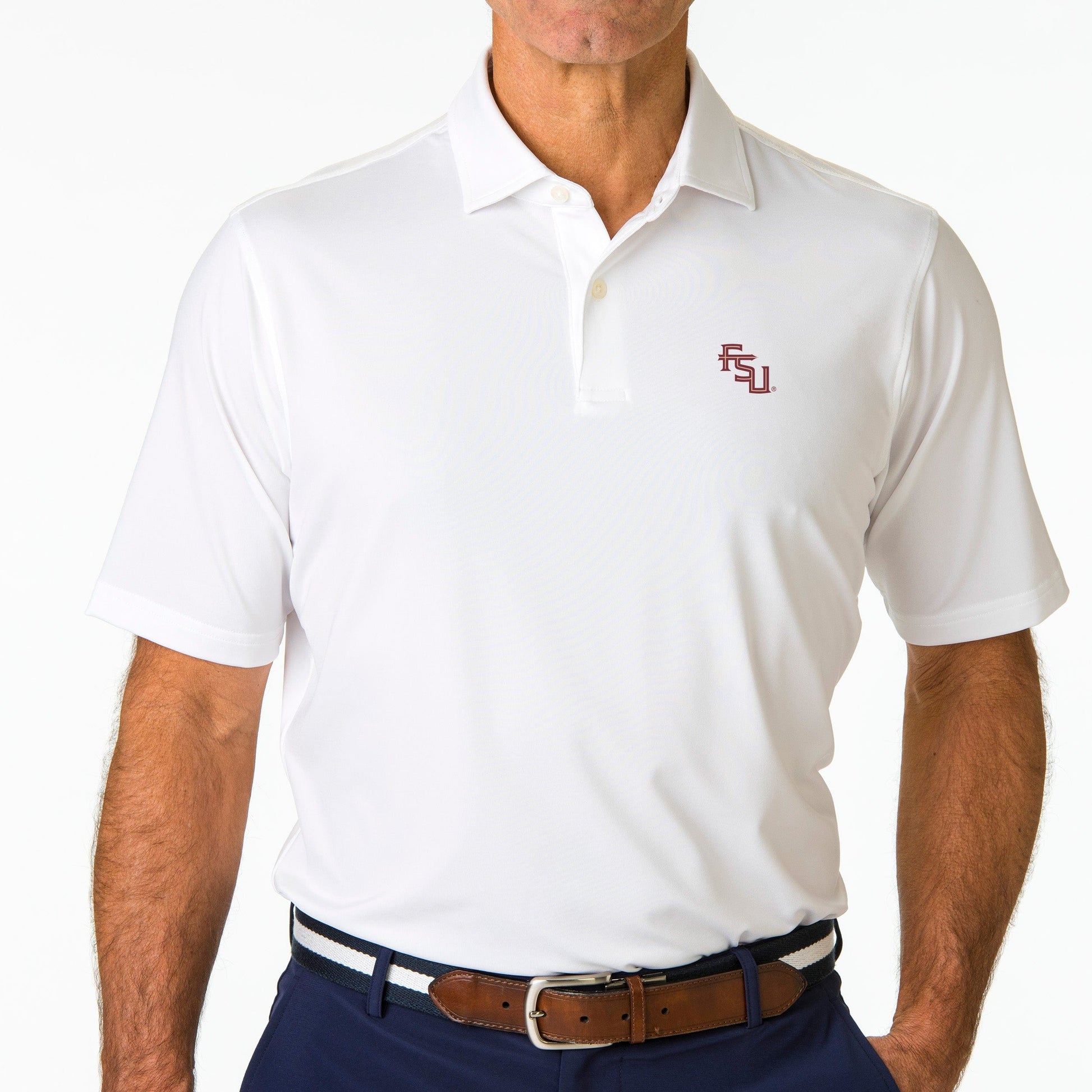 FSU | USA Tournament Solid Tech Jersey Polo | Collegiate - Fairway & Greene