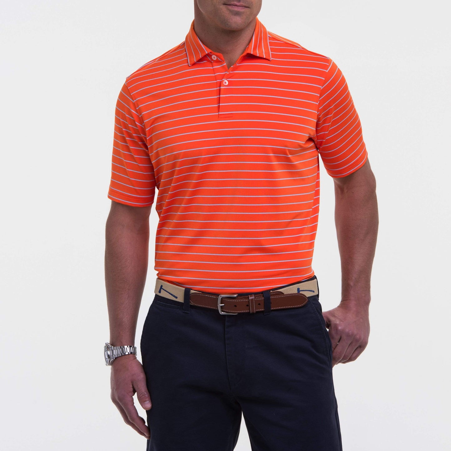 Faxon Stripe Jersey Polo