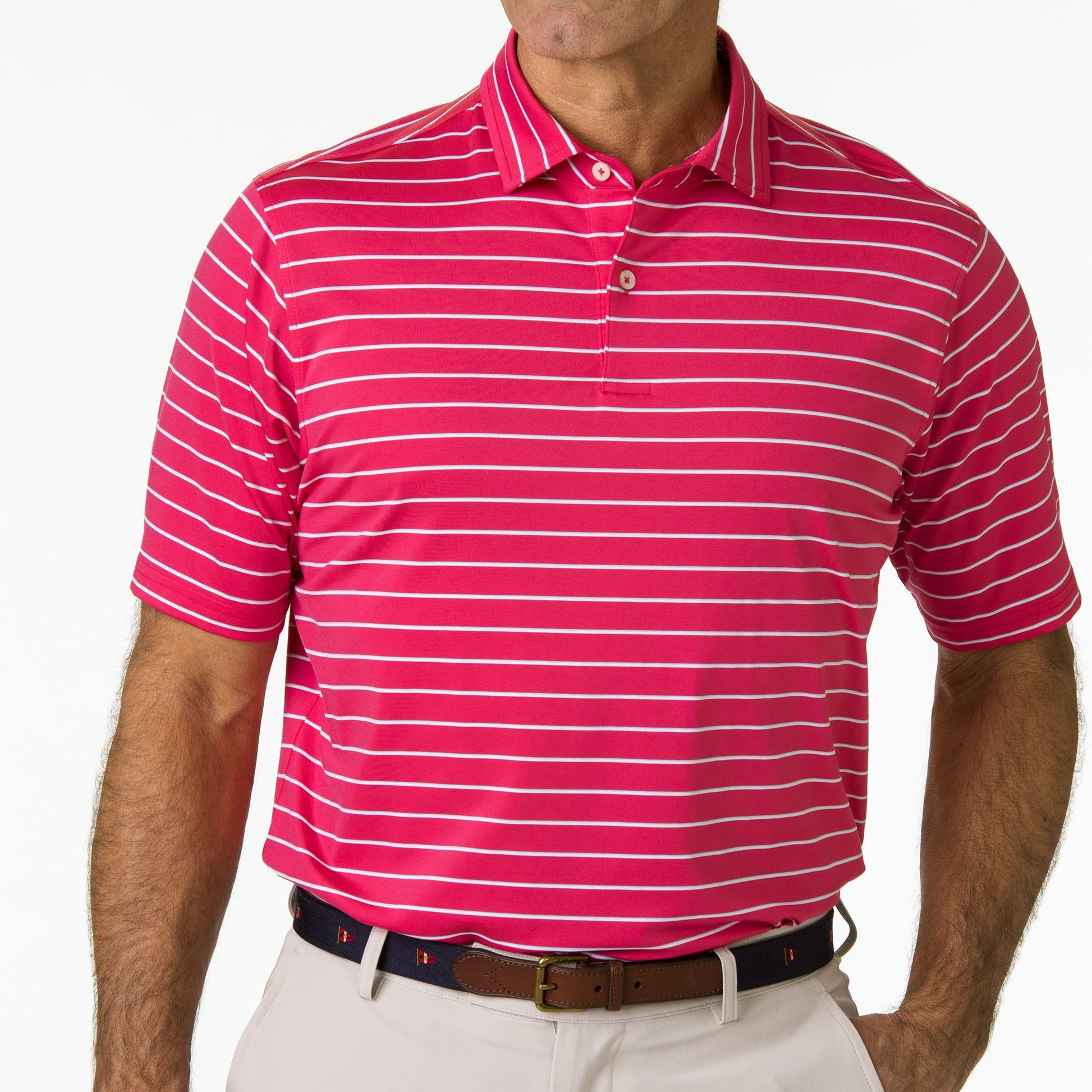 Faxon Stripe Jersey Polo - Fairway & Greene