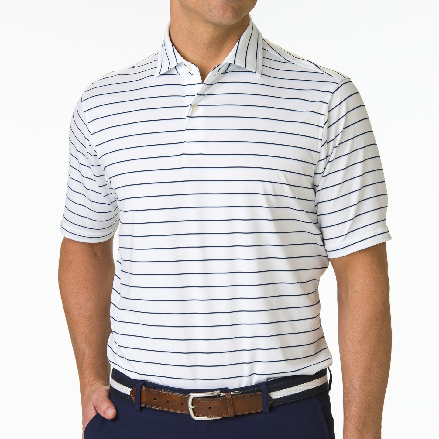 Faxon Stripe Jersey Polo - Fairway & Greene