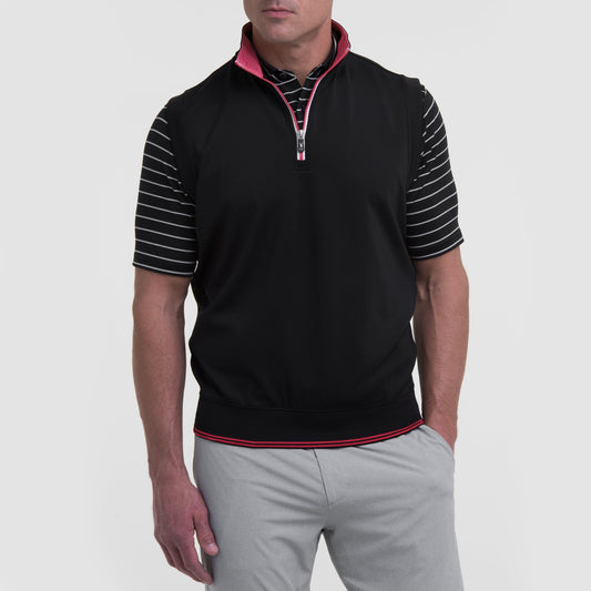 NECK PRINT CAVES 1/4 ZIP VEST - Sale - Fairway & Greene