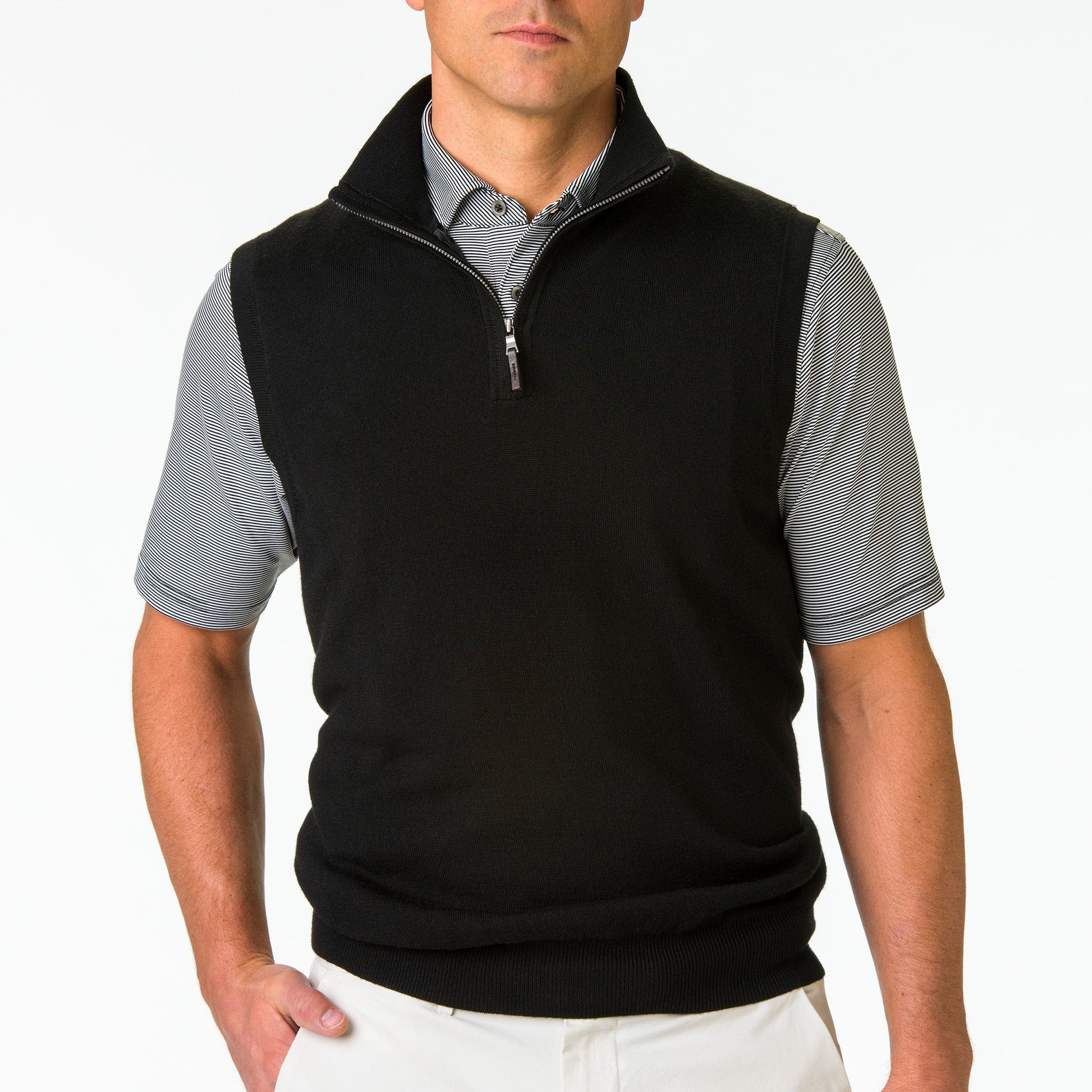 BARUFFA MERINO 1/4 VEST - Sale - Fairway & Greene