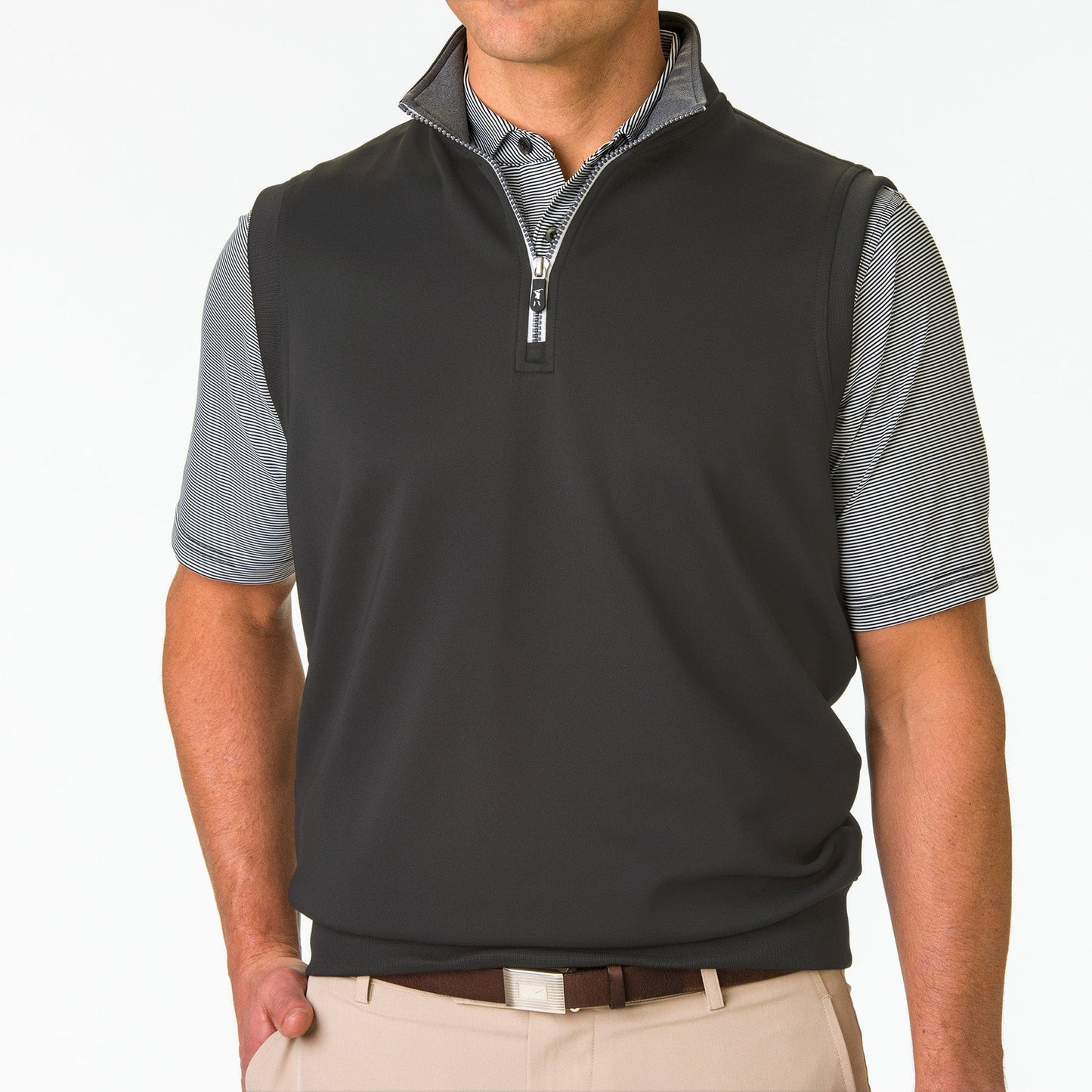 Caves Solid Quarter Zip Vest - Fairway & Greene